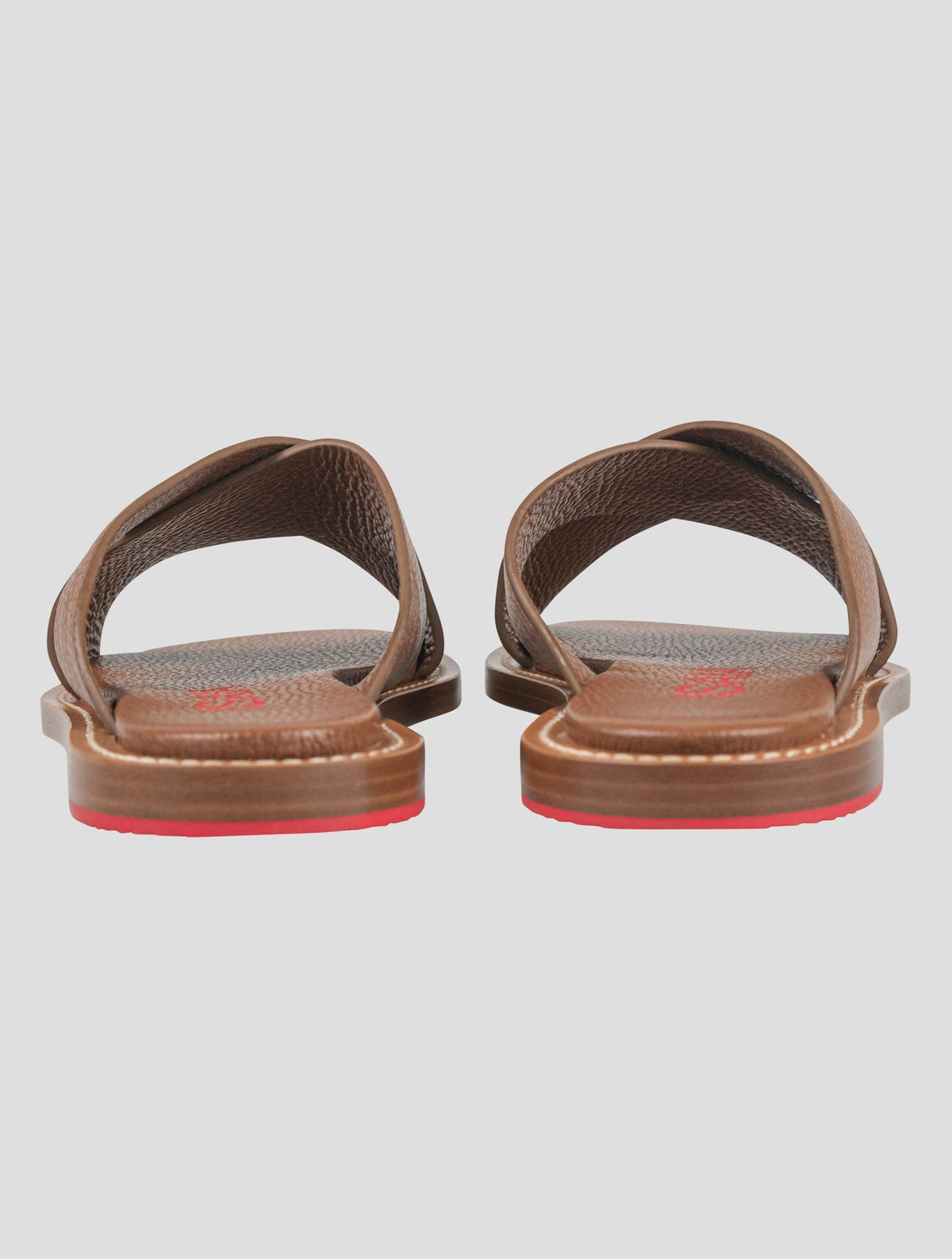 Isaia Brown Leather Sandals