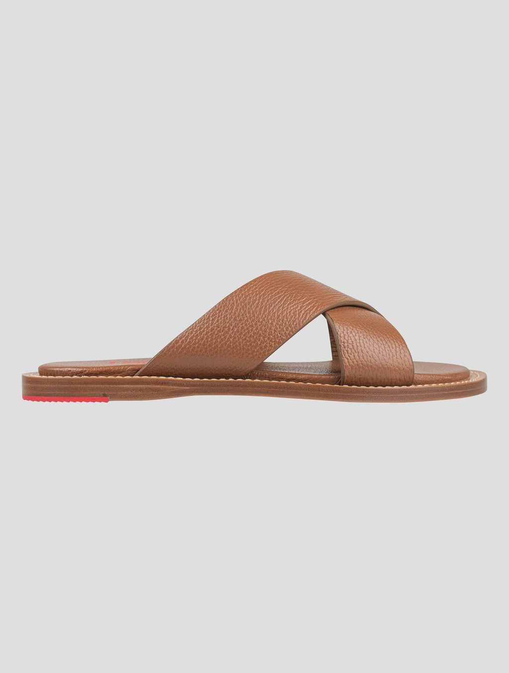 Isaia Brown Leather Sandals