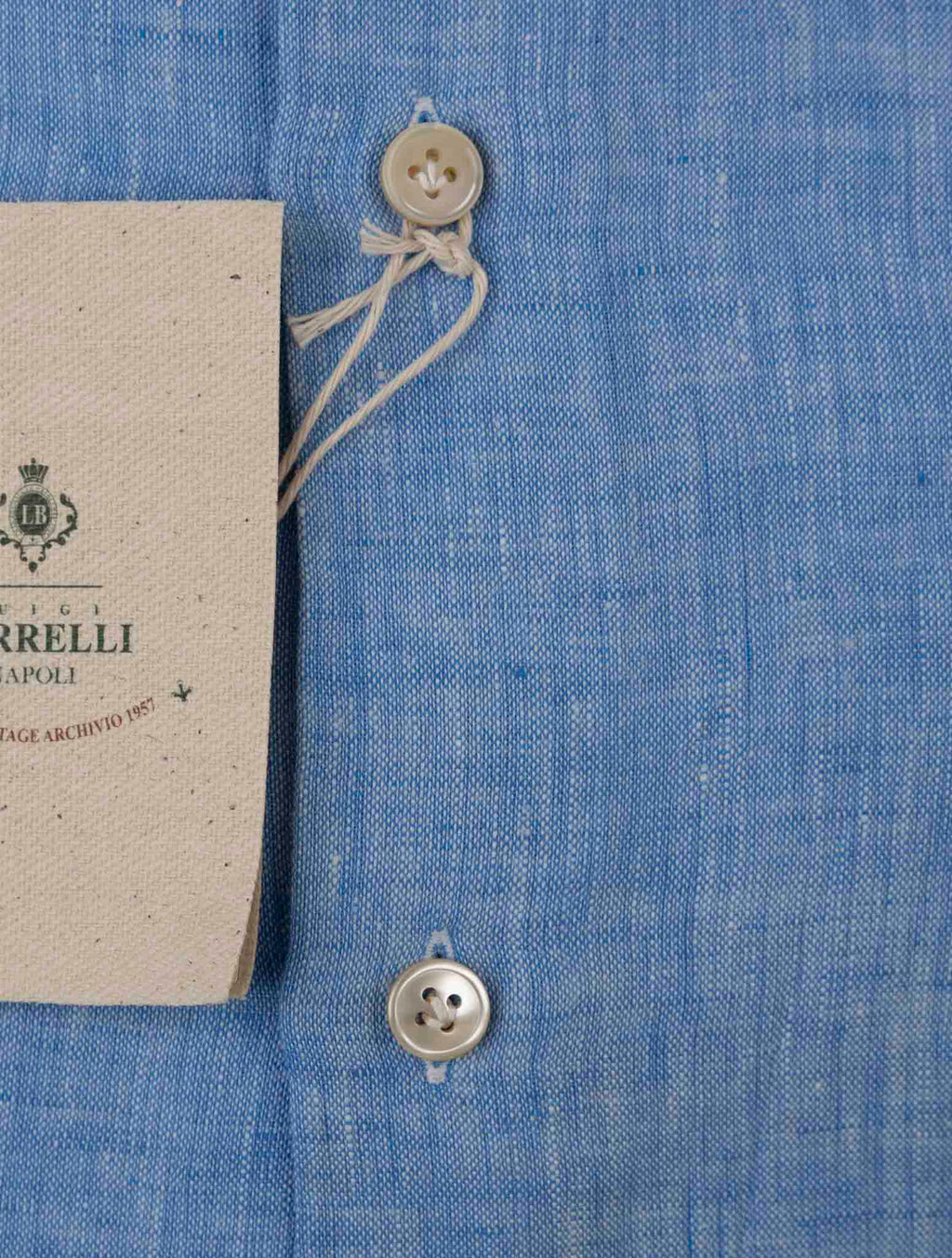 Luigi Borrelli Light Blue Linen Shirt