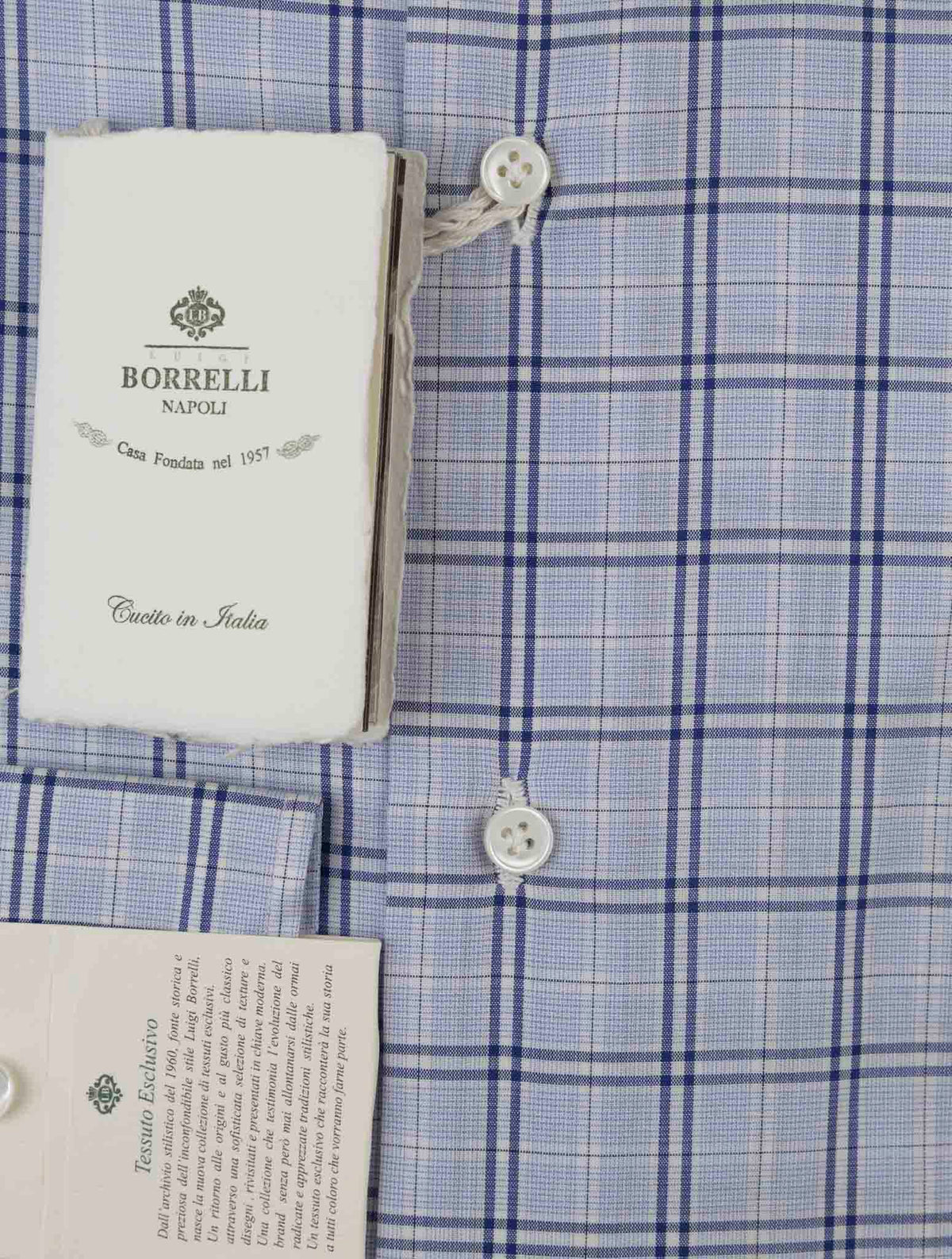 Luigi Borrelli Blue Cotton Shirt