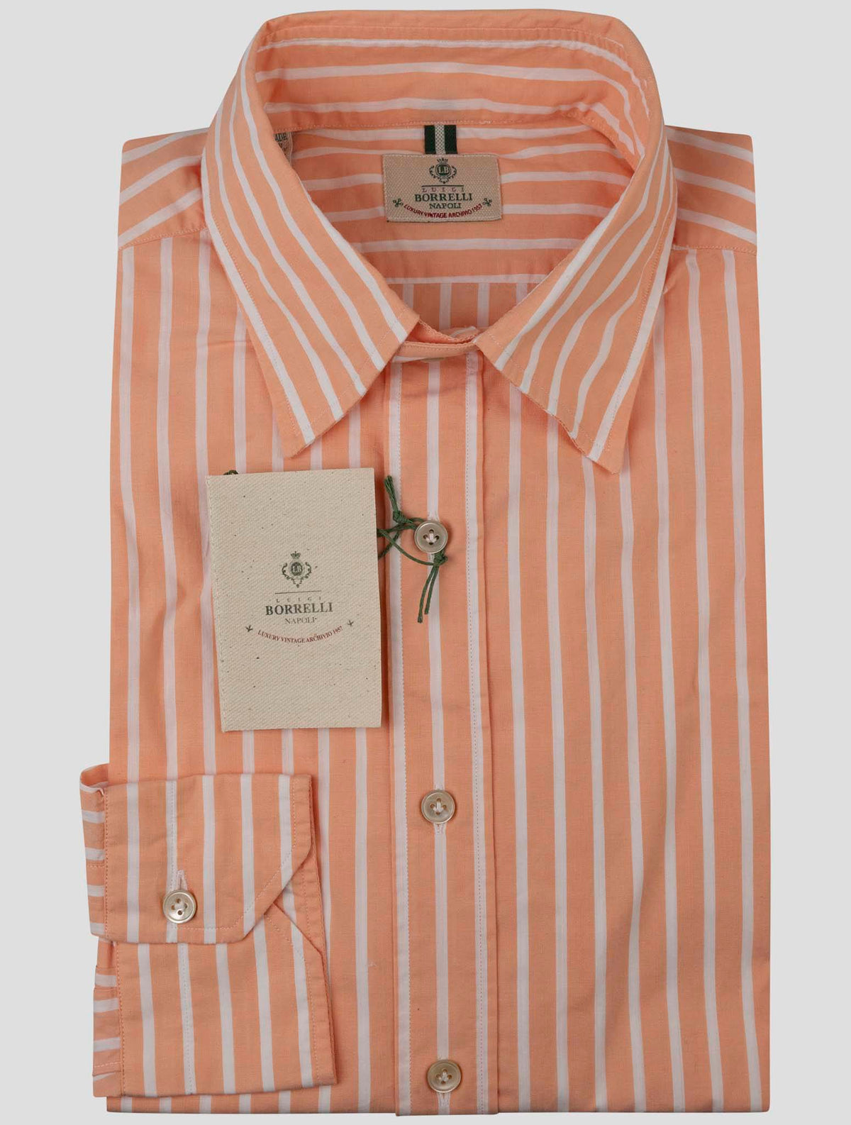 Luigi Borrelli Luigi Borrelli Pink White Cotton Shirt Pink / White 000