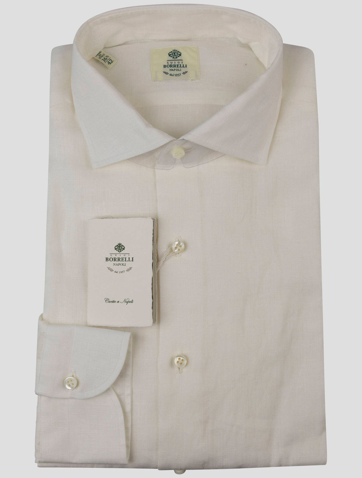 Luigi Borrelli White Linen Shirt