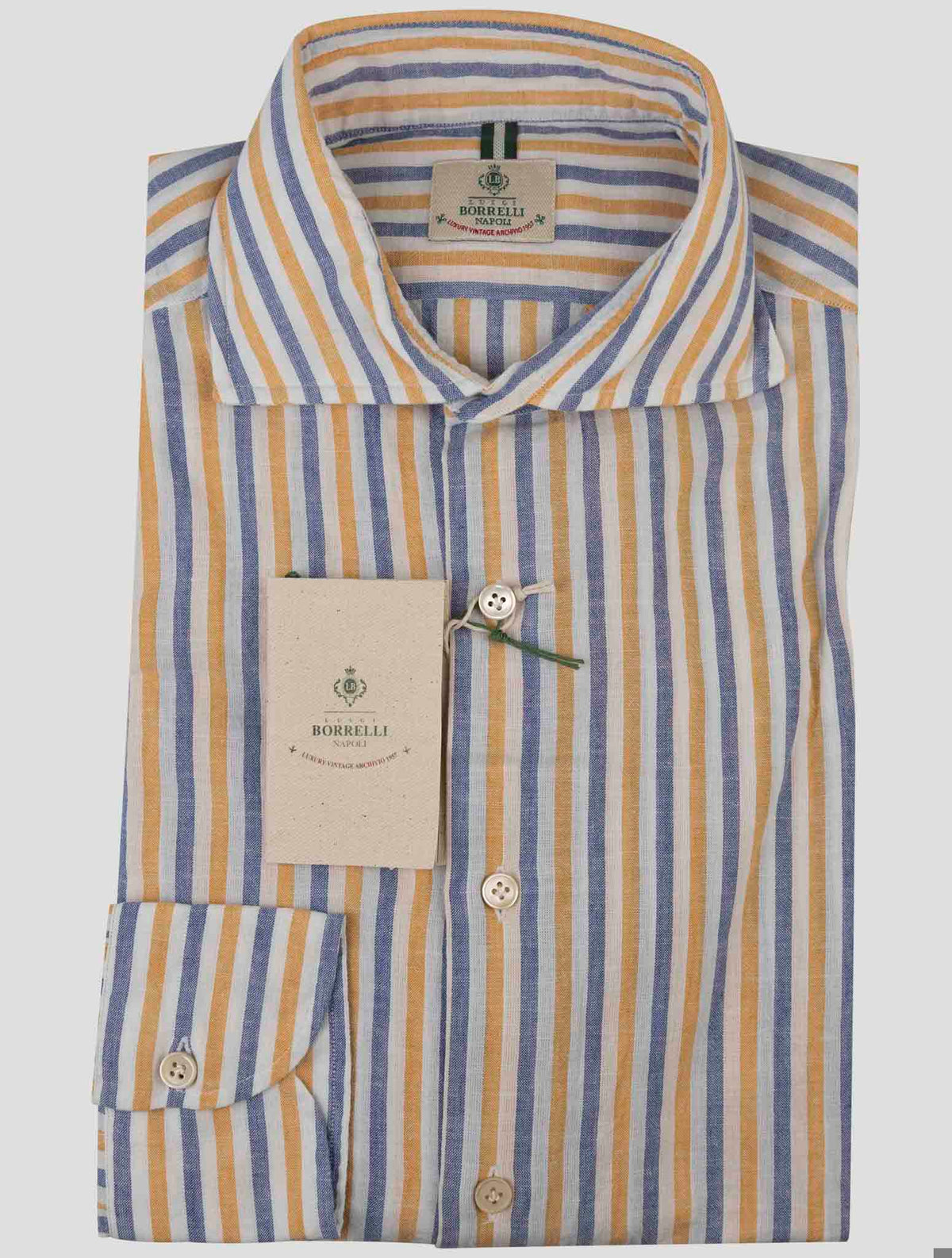 Luigi Borrelli Multicolor Linen Cotton Shirt
