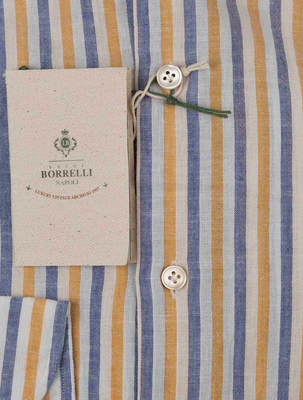 Luigi Borrelli Multicolor Linen Cotton Shirt