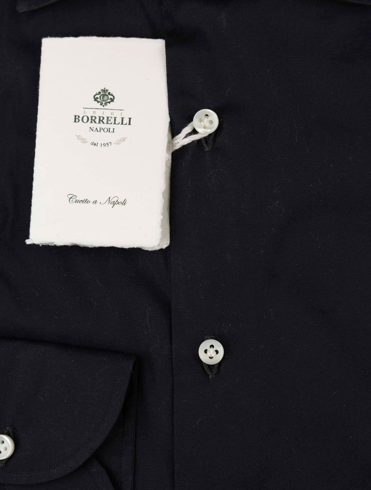 Luigi Borrelli Black Cotton Ea Shirt