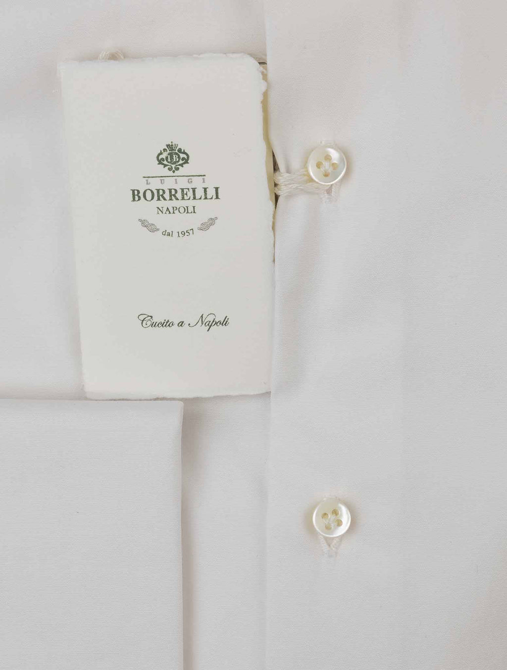 Luigi Borrelli White Cotton Ea Shirt