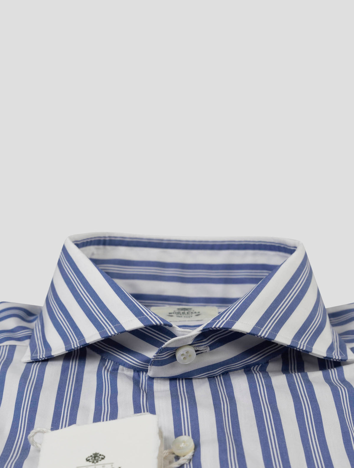 Luigi Borrelli Luigi Borrelli Blue White Cotton Shirt Blue / White 001