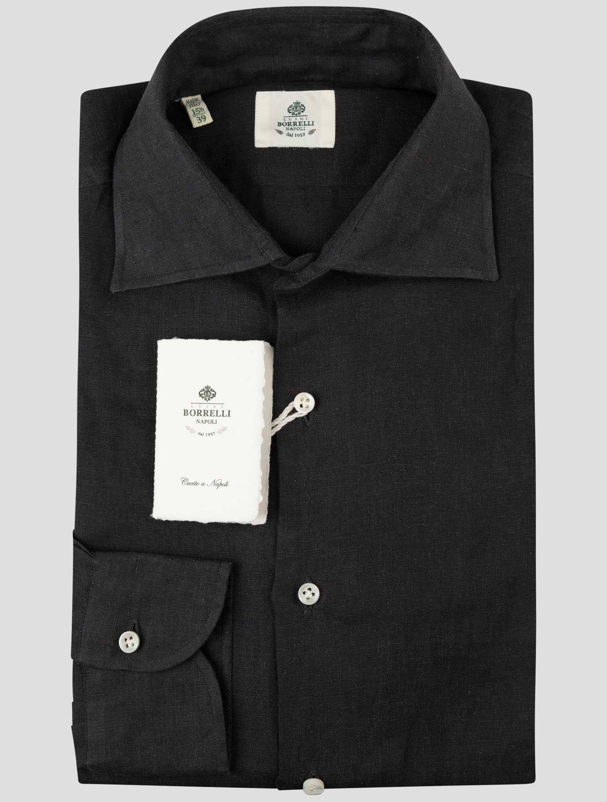 Luigi Borrelli Luigi Borrelli Black Linen Shirt Black 000