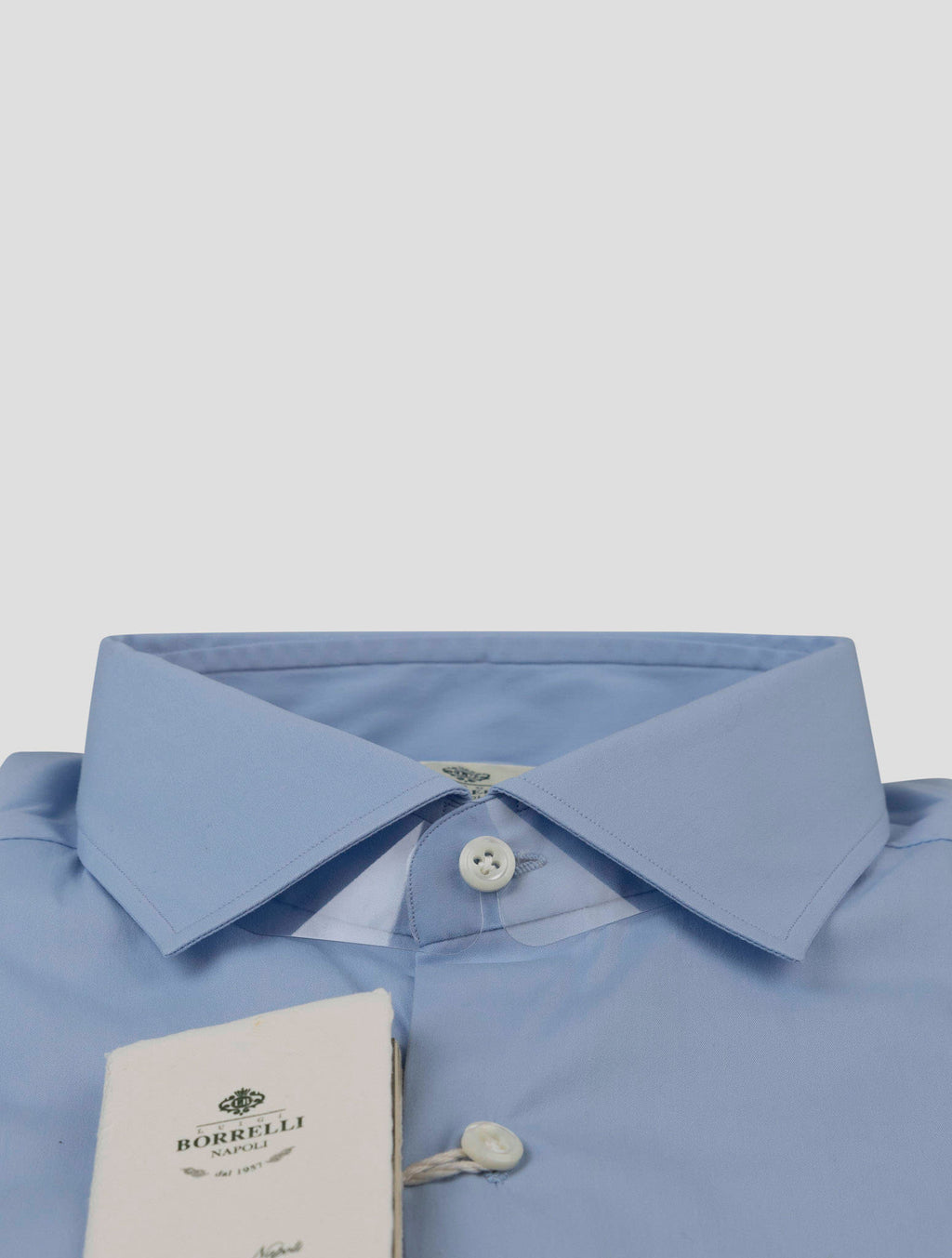 Luigi Borrelli Luigi Borrelli Light Blue Cotton Shirt Light Blue 001