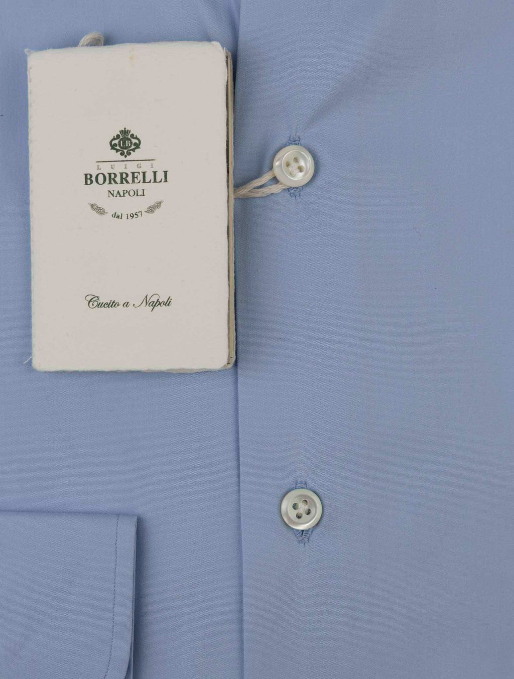 Luigi Borrelli Light Blue Cotton Shirt