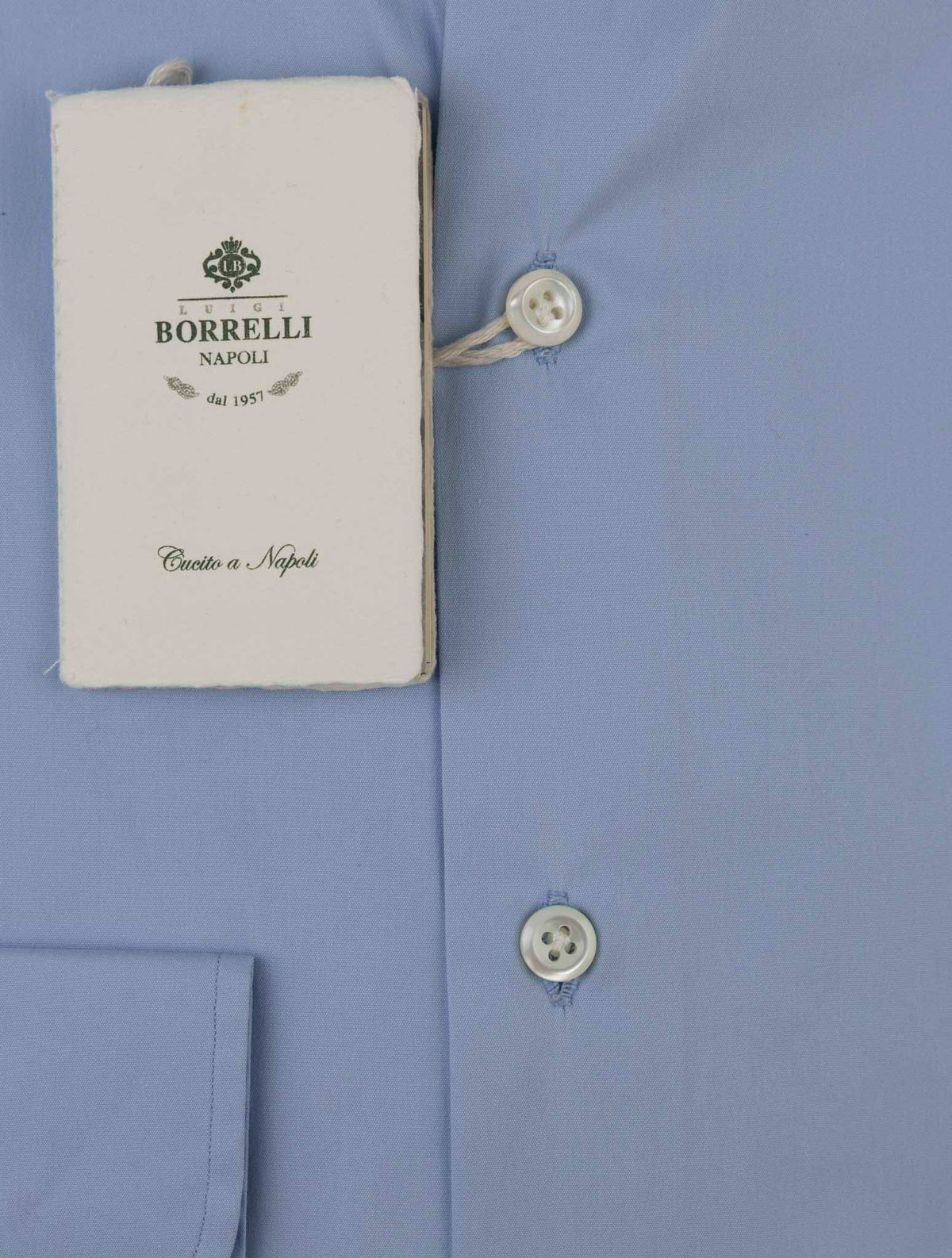Luigi Borrelli Light Blue Cotton Shirt