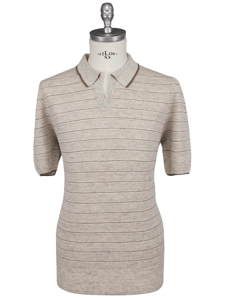 Gran Sasso Beige Linen Polo