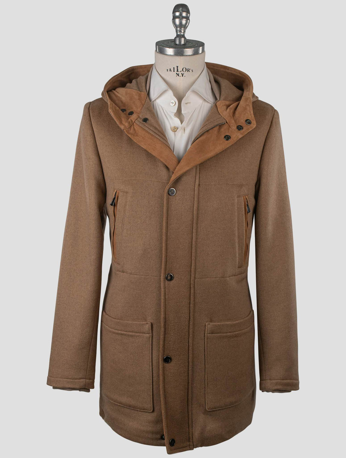 Isaia Brown Cashmere Overcoat
