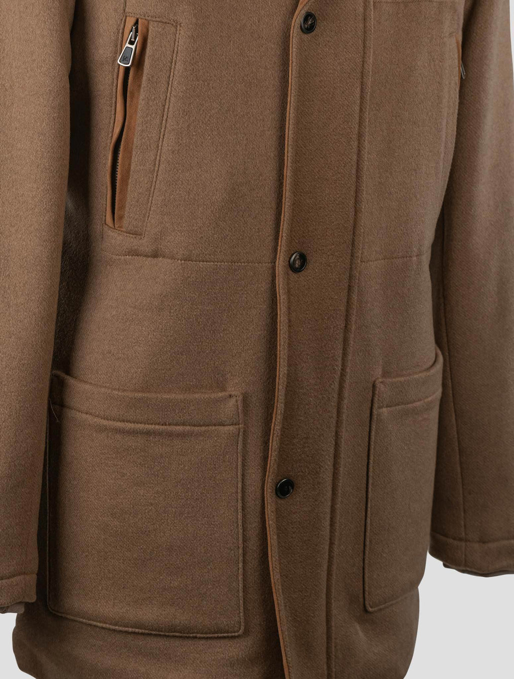 Isaia Brown Cashmere Overcoat