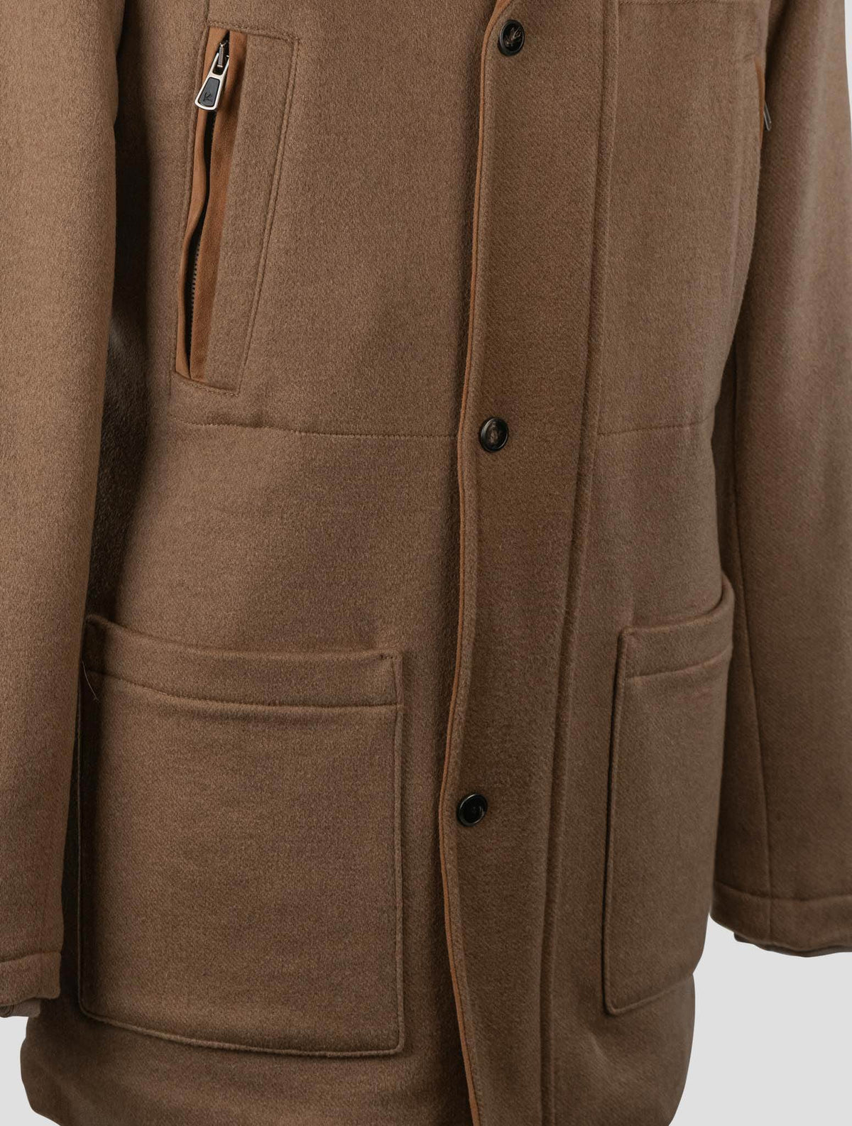 Isaia Brown Cashmere Overcoat