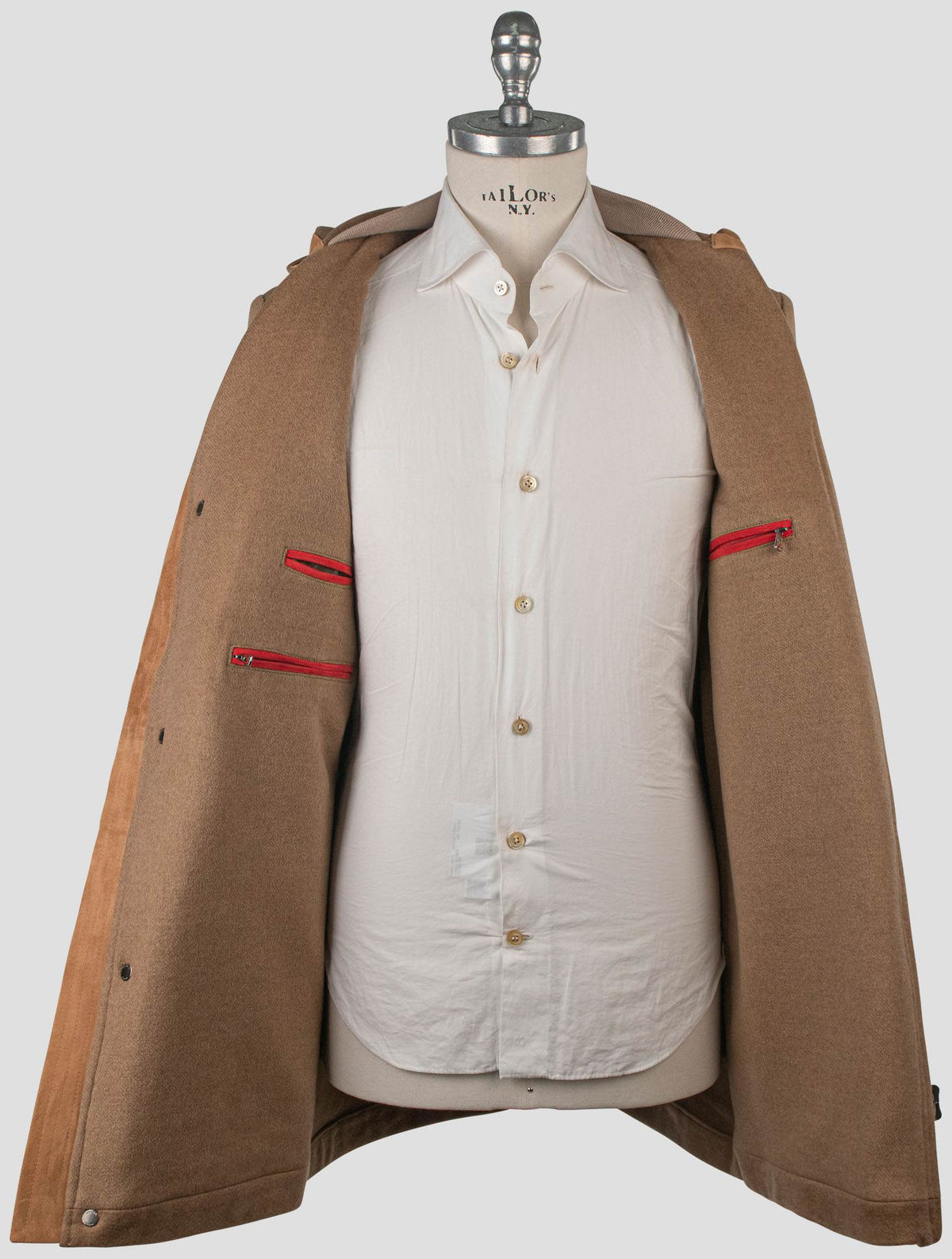 Isaia Brown Cashmere Overcoat