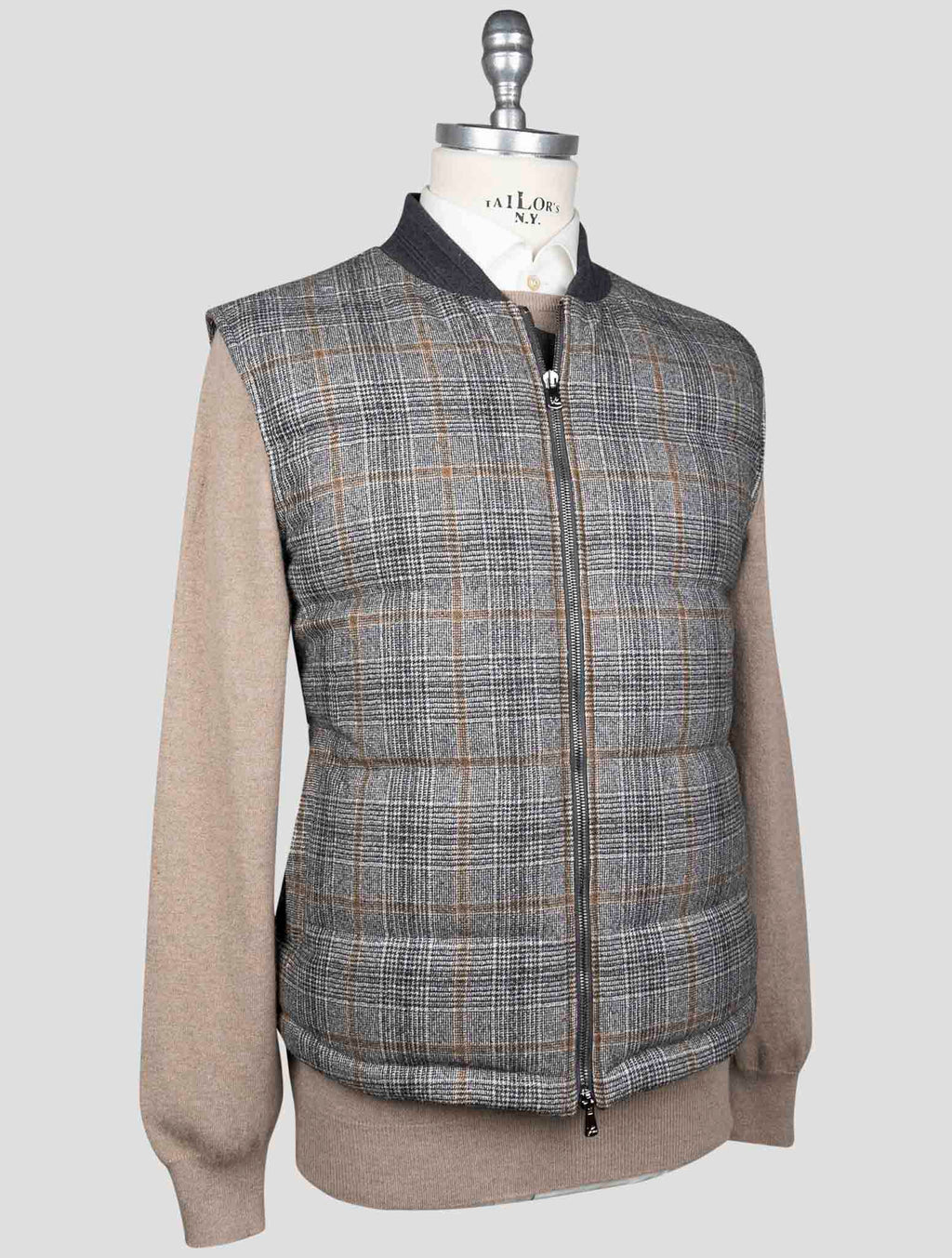 Isaia Isaia Gray Wool Gilet Coat Gray 001