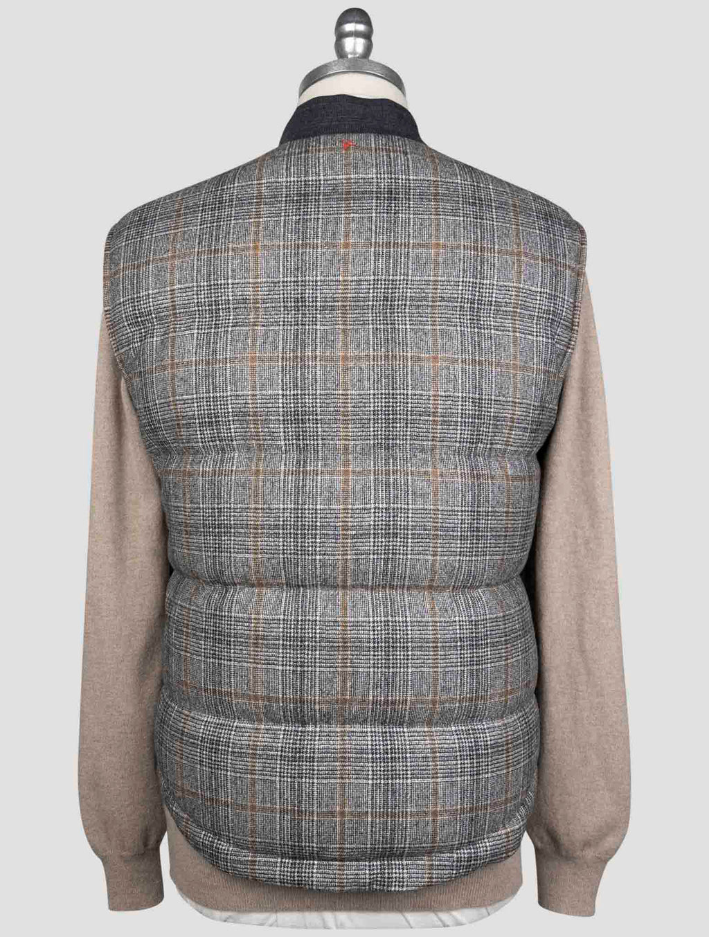 Isaia Gray Wool Gilet Coat