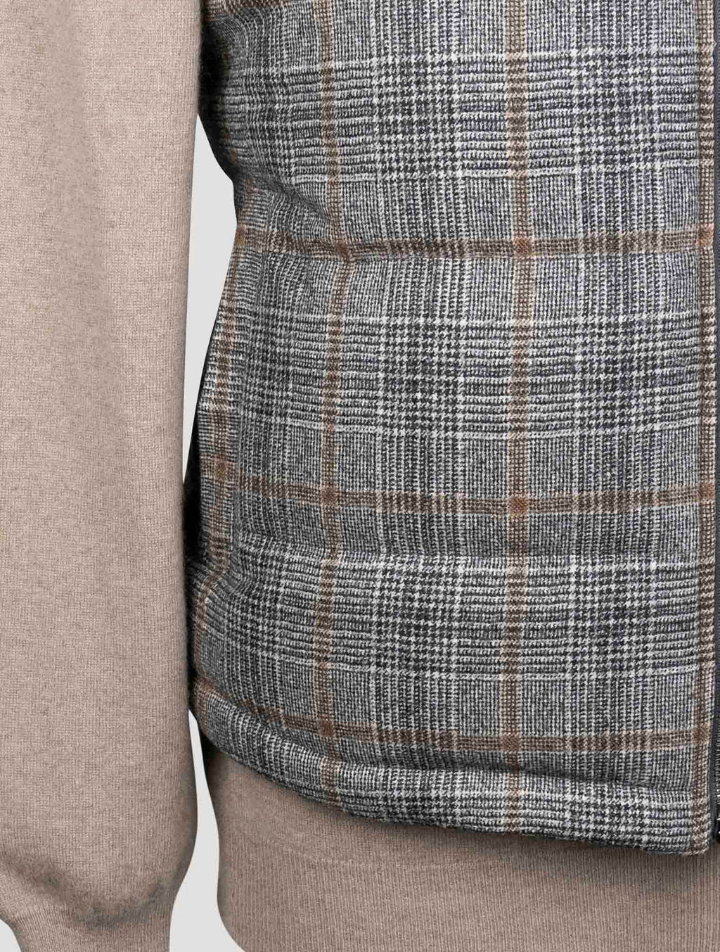 Isaia Gray Wool Gilet Coat