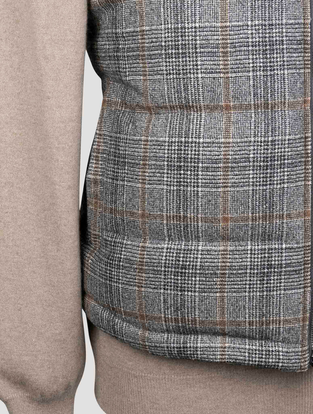 Isaia Gray Wool Gilet Coat