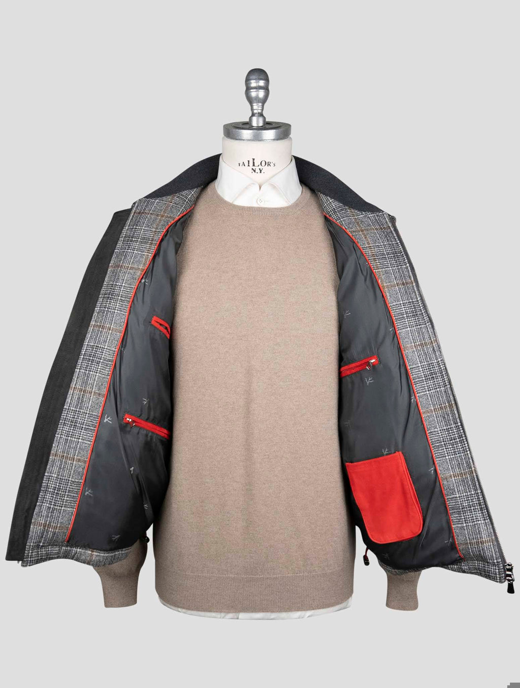 Isaia Gray Wool Gilet Coat