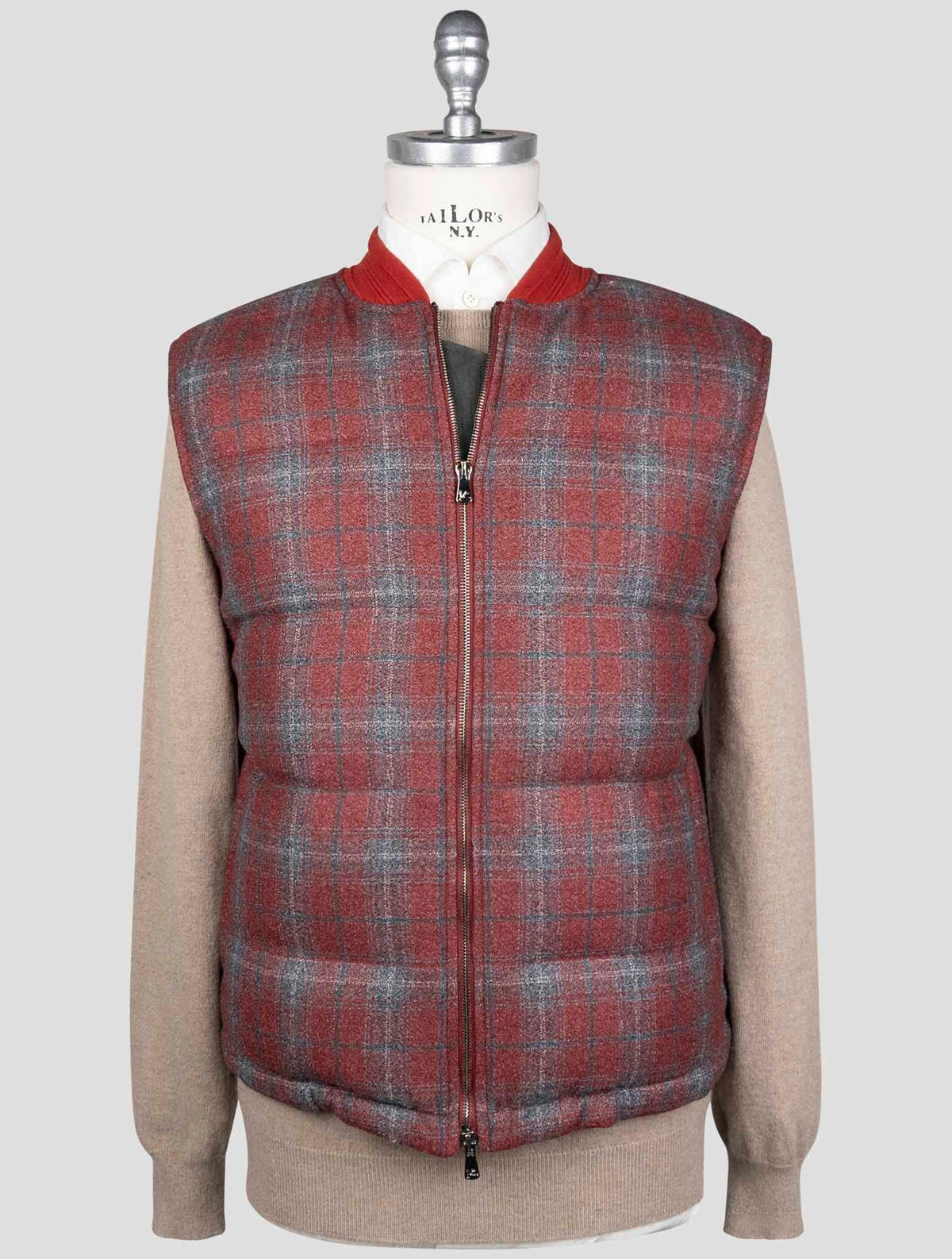 Isaia Multicolor Wool Gilet Coat