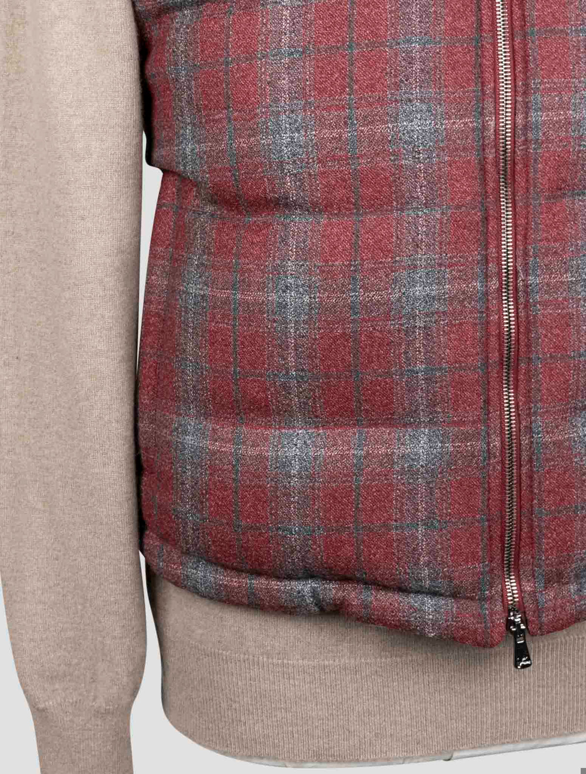 Isaia Multicolor Wool Gilet Coat