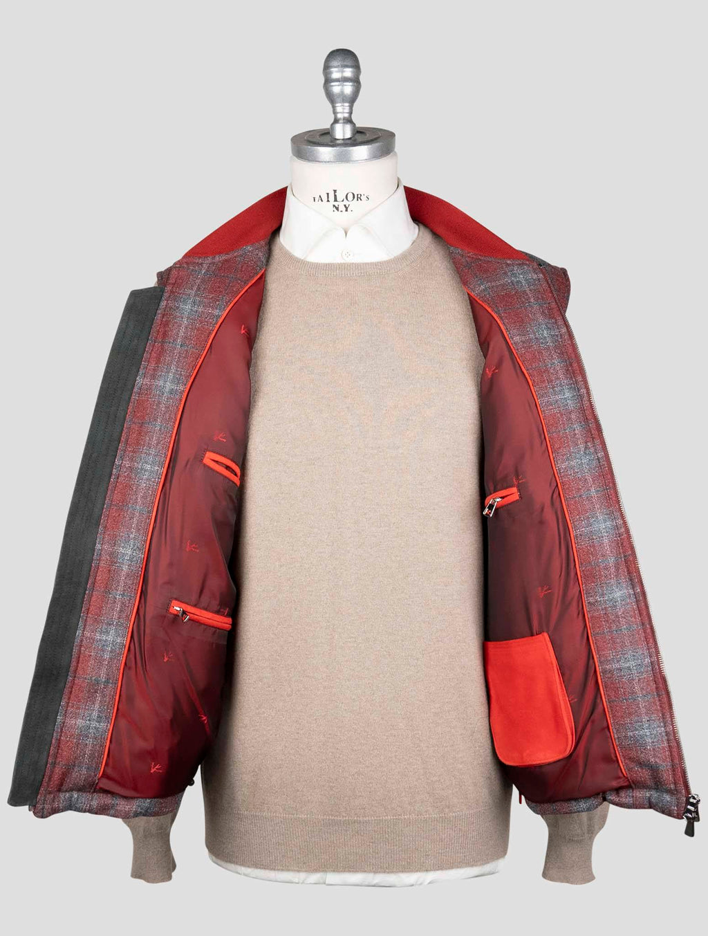 Isaia Multicolor Wool Gilet Coat
