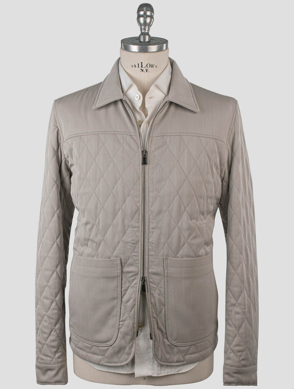 Isaia Gray Wool Pa Coat