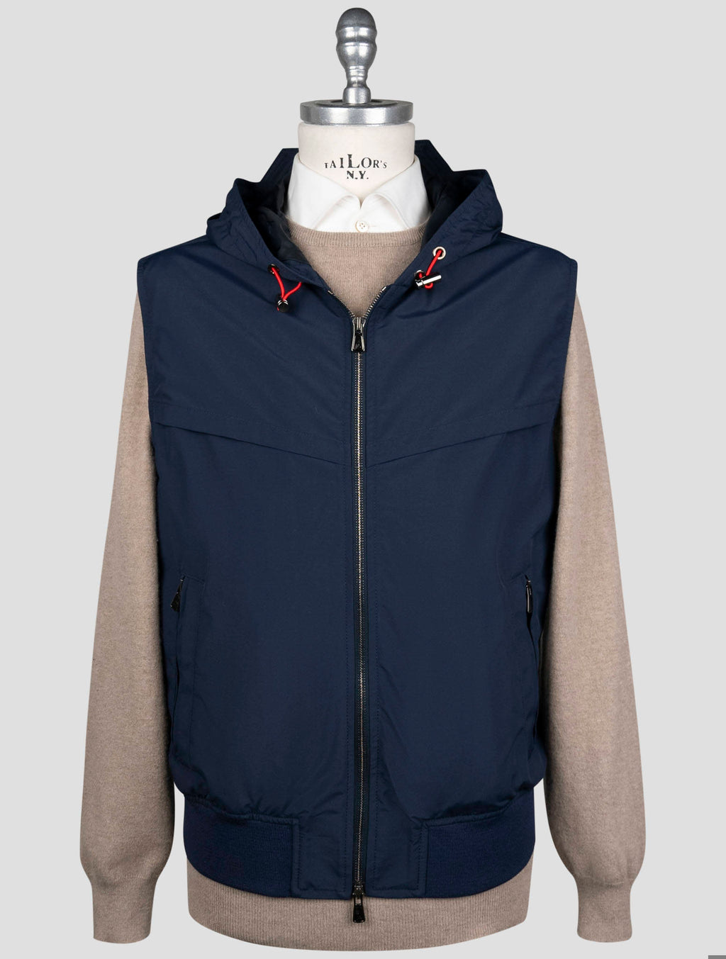 Isaia Isaia Blue Wool Pa Gilet Coat Blue 000