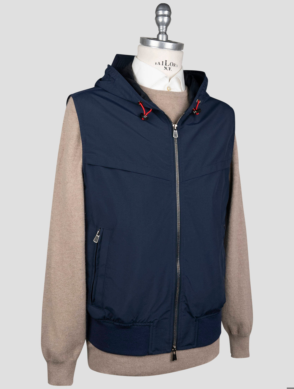 Isaia Isaia Blue Wool Pa Gilet Coat Blue 001