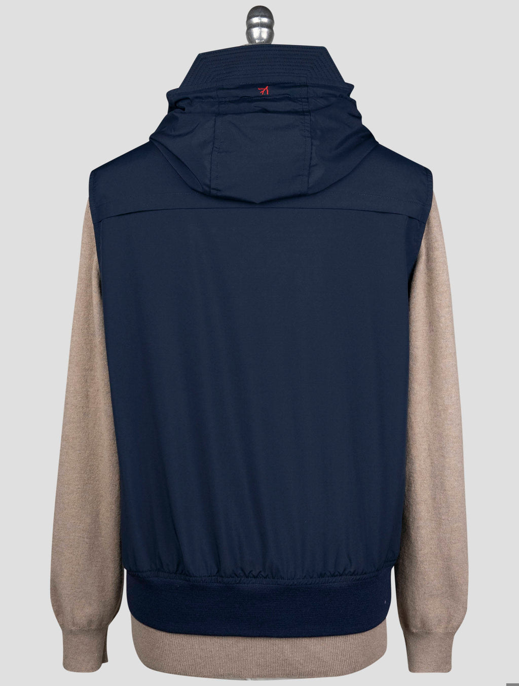 Isaia Blue Wool Pa Gilet Coat