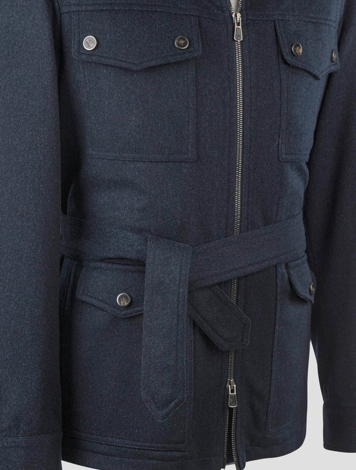 Isaia Blue Cashmere Coat