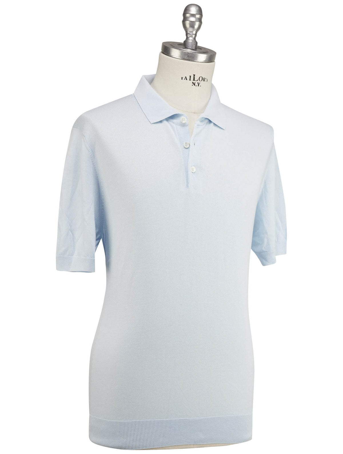 Luigi Borrelli Luigi Borrelli Light Blue Cotton Polo Light Blue 001
