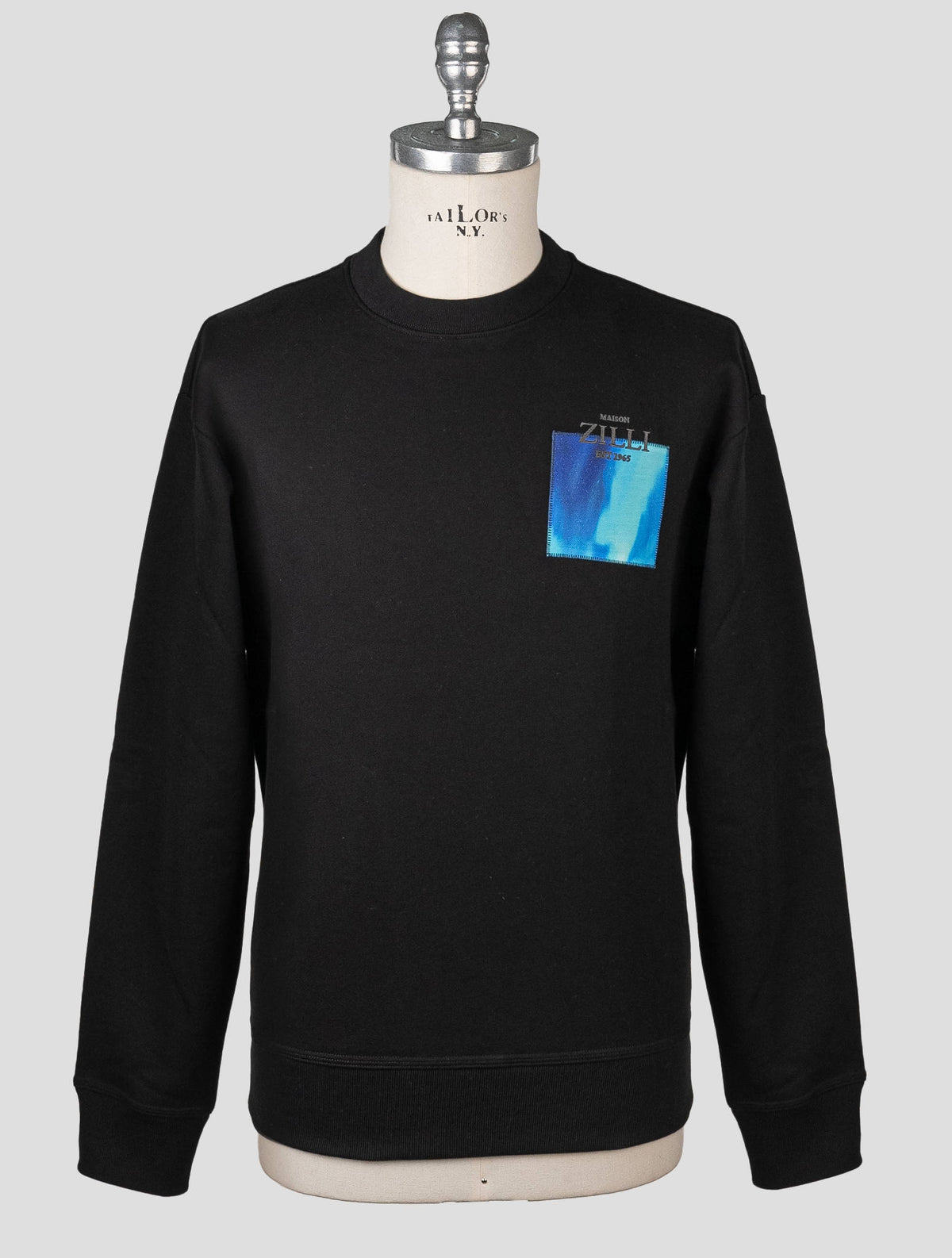 Zilli Zilli Black Cotton Sweater Crewneck Black 000