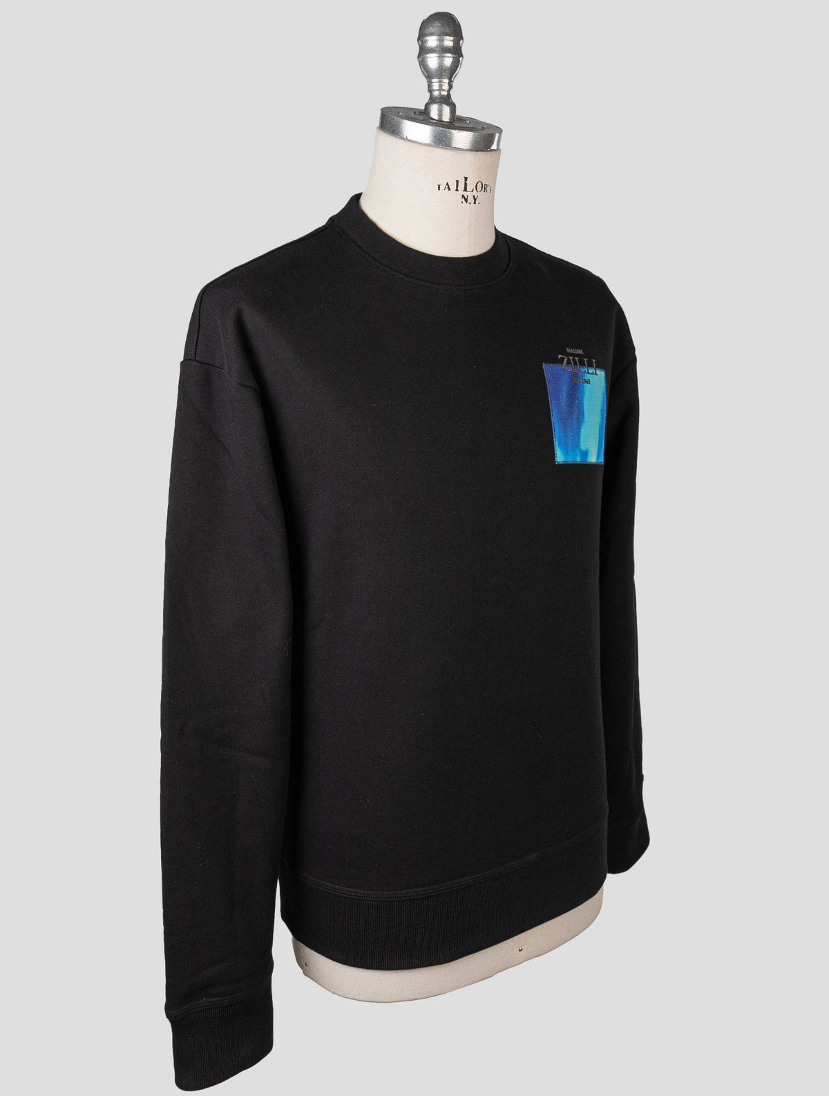 Zilli Zilli Black Cotton Sweater Crewneck Black 001