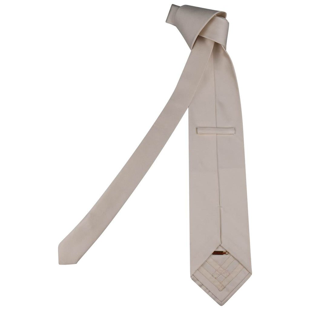 Zilli White Silk Tie
