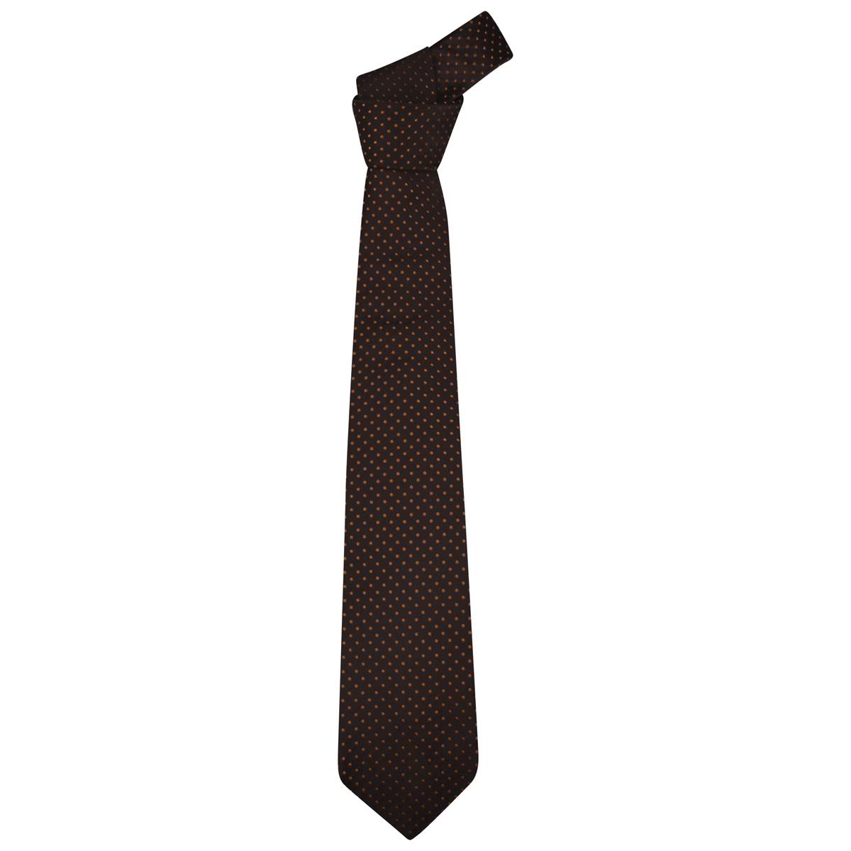Zilli Zilli Brown Orange Silk Tie Brown/Orange 000