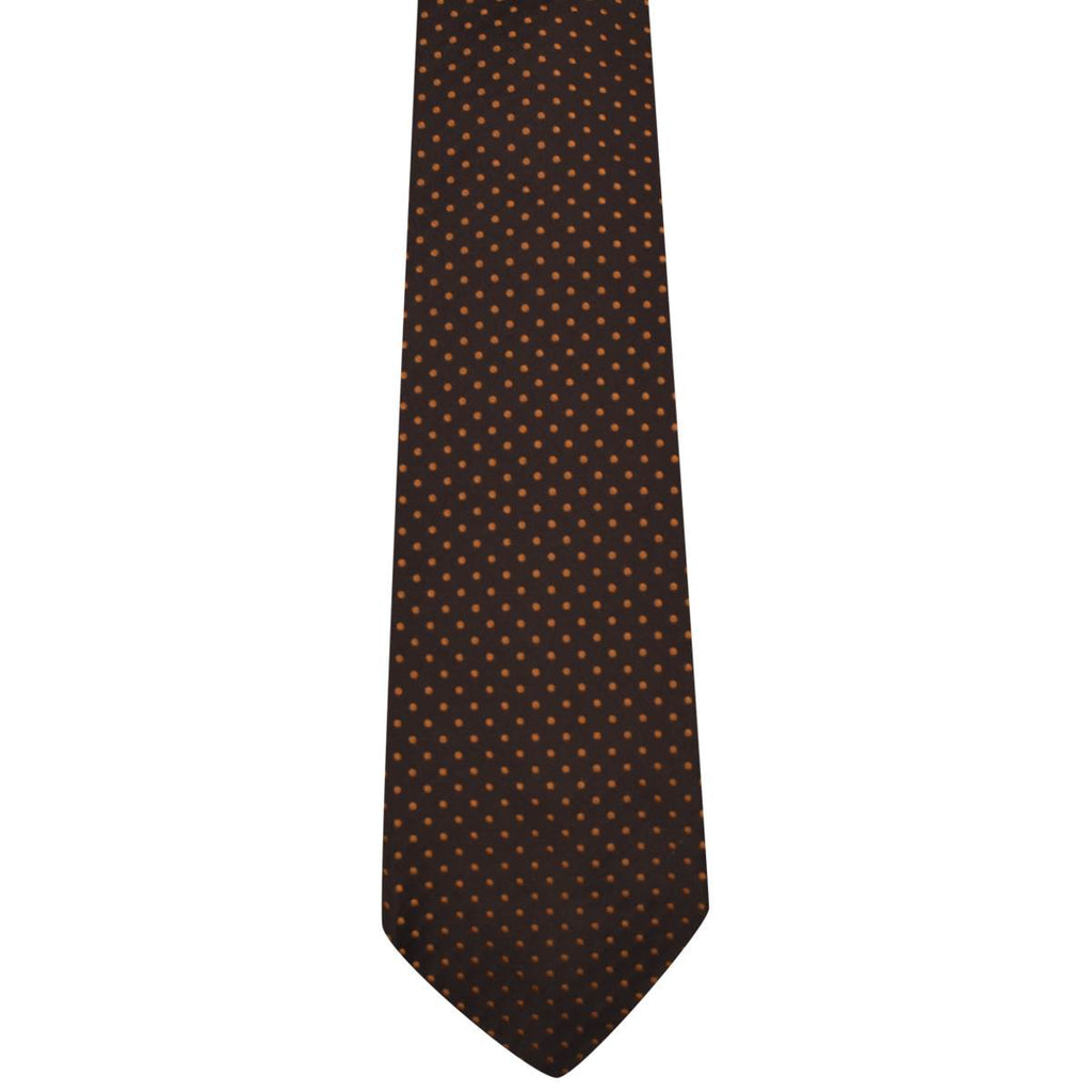 Zilli Zilli Brown Orange Silk Tie Brown/Orange 001