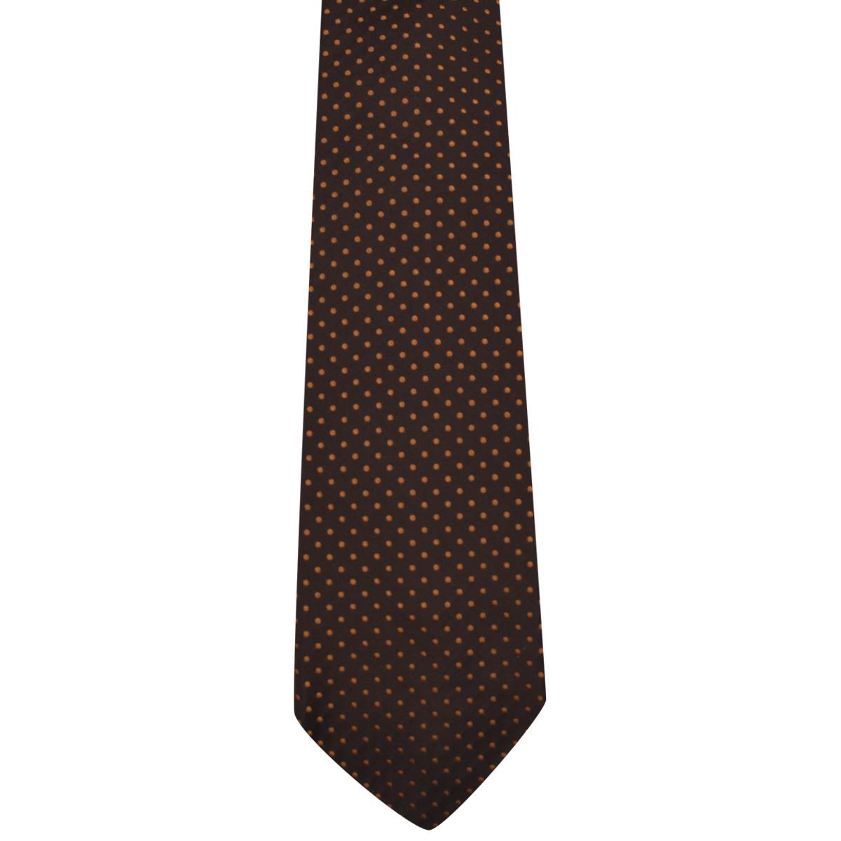 Zilli Zilli Brown Orange Silk Tie Brown/Orange 001