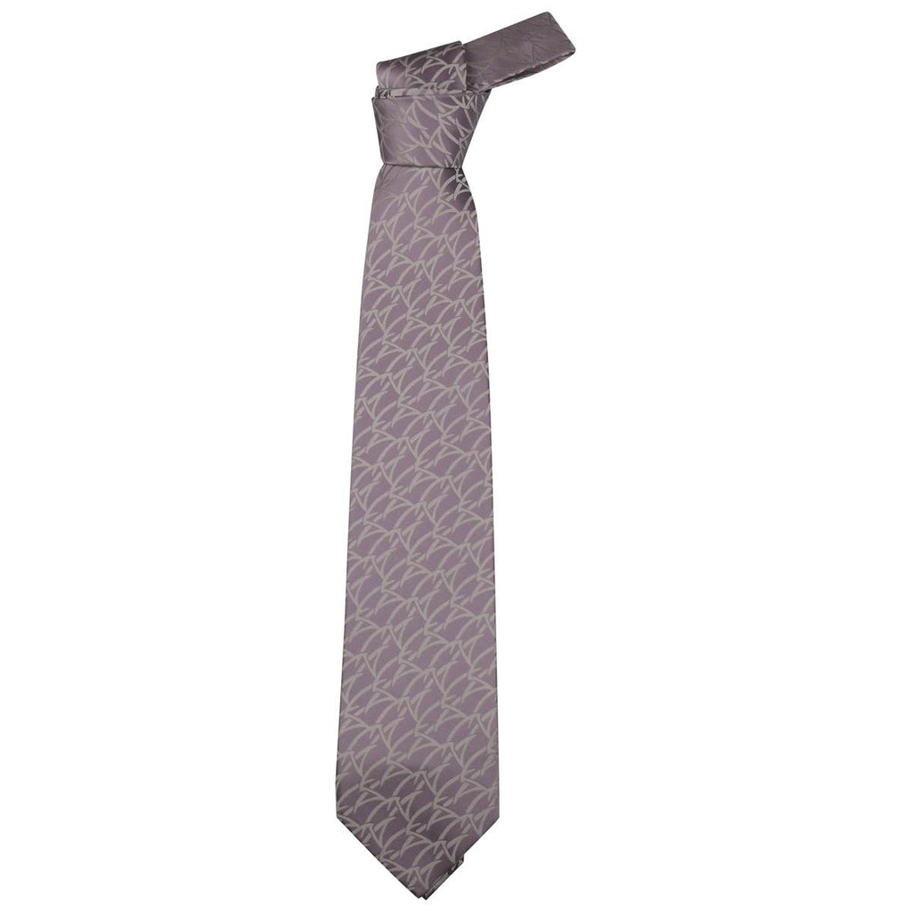 Zilli Zilli Lilac Gray Silk Tie Lilac/Gray 000