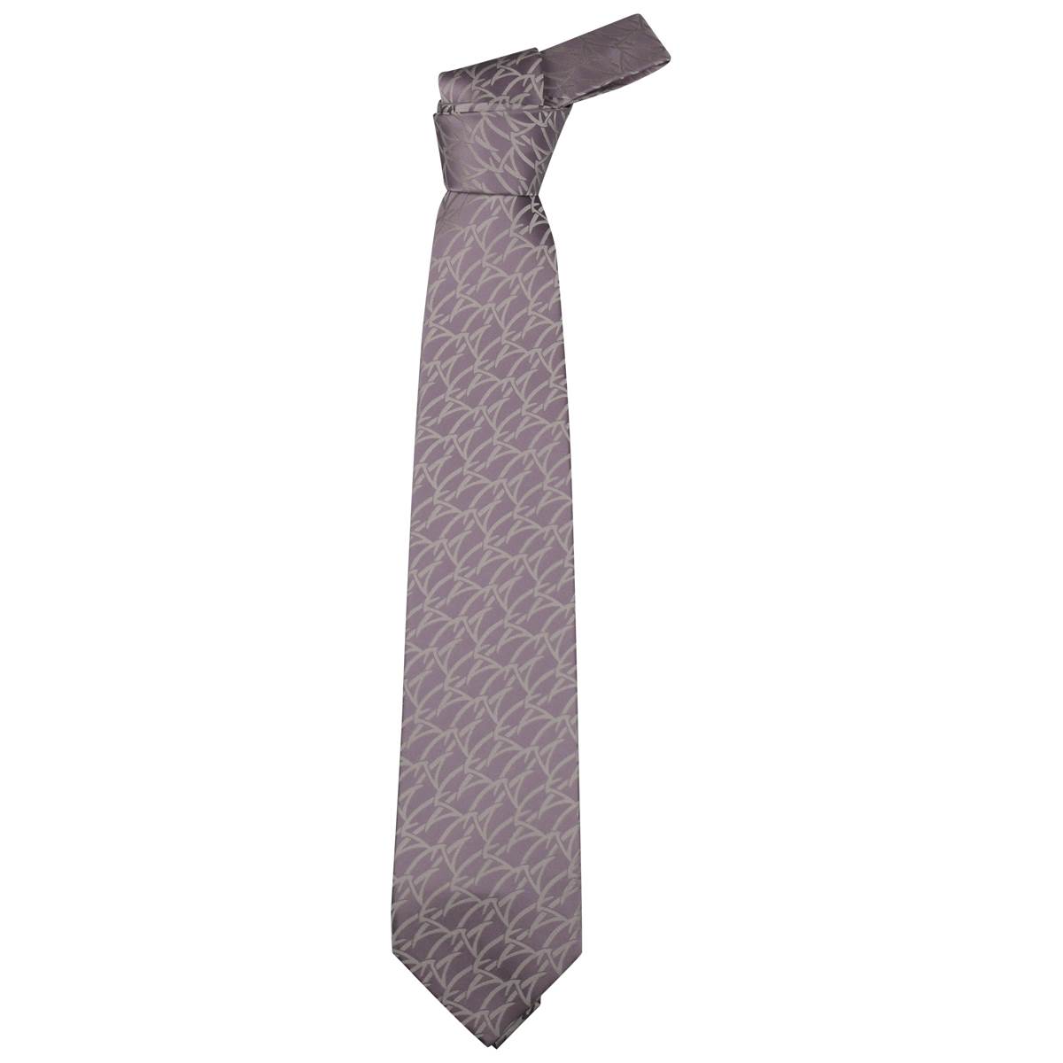 Zilli Zilli Lilac Gray Silk Tie Lilac/Gray 000