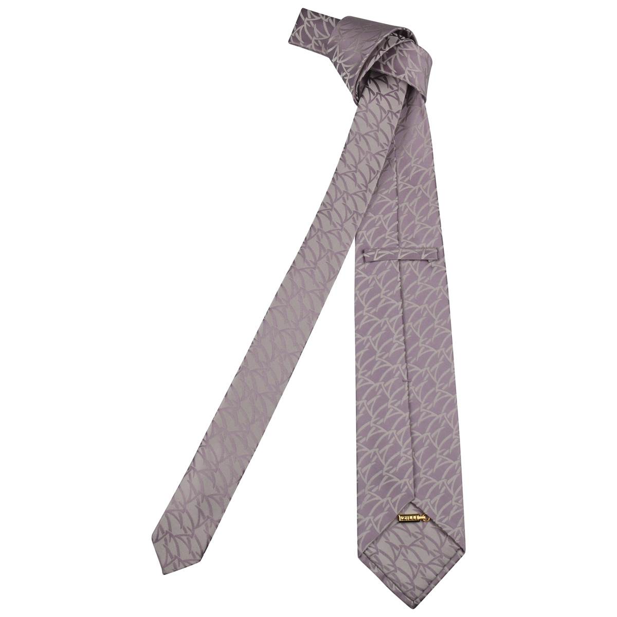 Zilli Lilac Gray Silk Tie