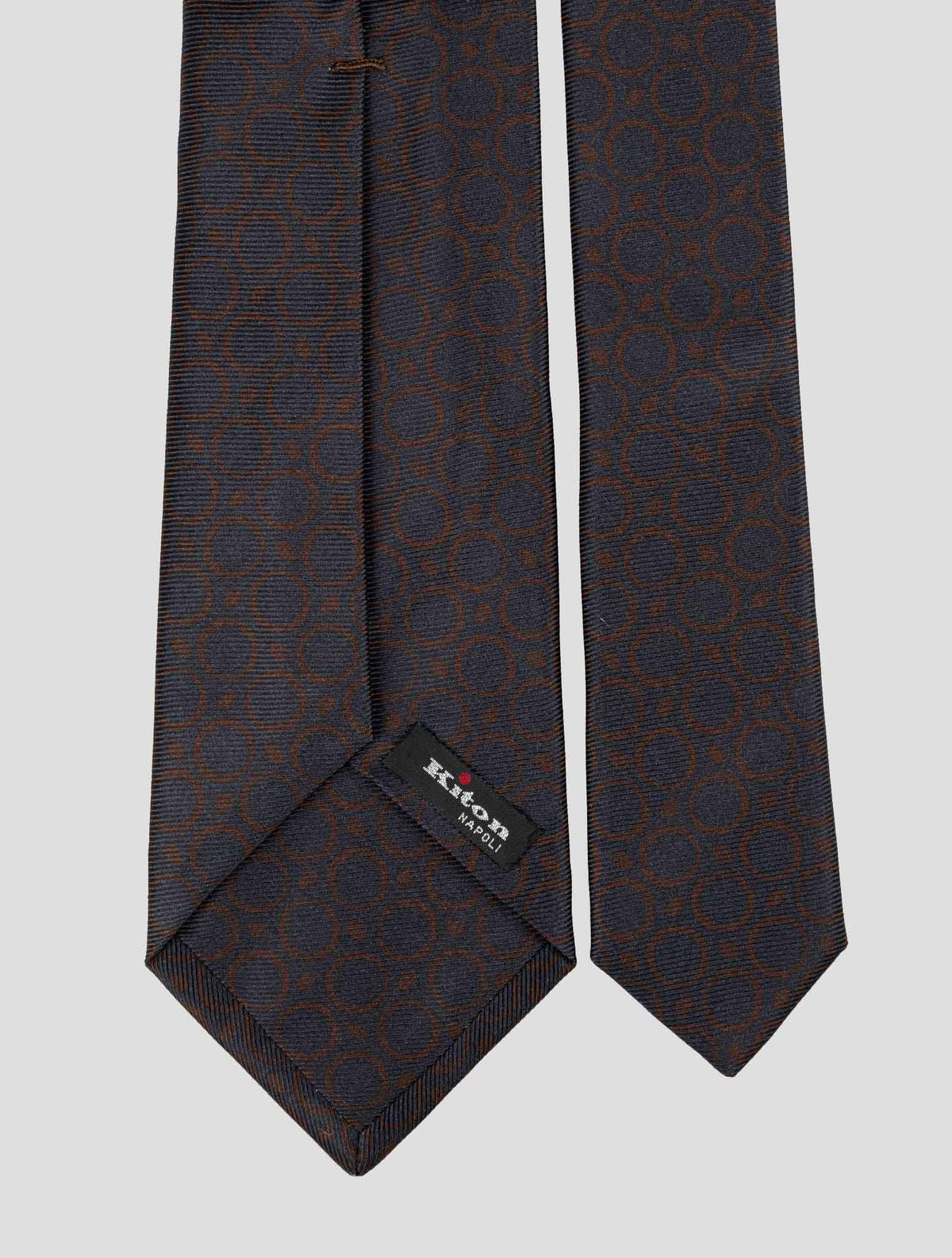 Kiton Blue Orange Silk Tie