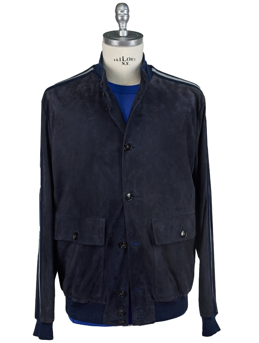 Kiotn Blue Leather Coat