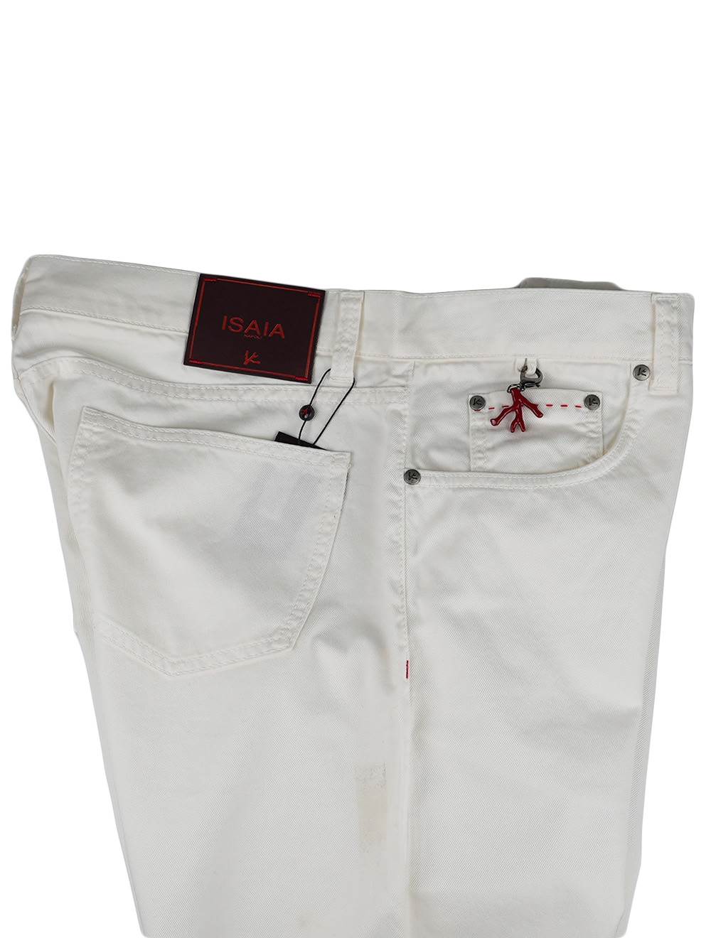 Isaia White Cotton Ea Jeans