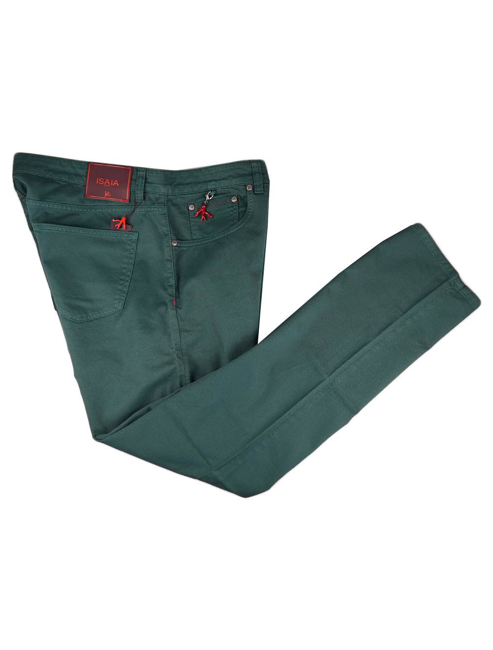 Isaia Isaia Green Cotton Ea Jeans Green 000