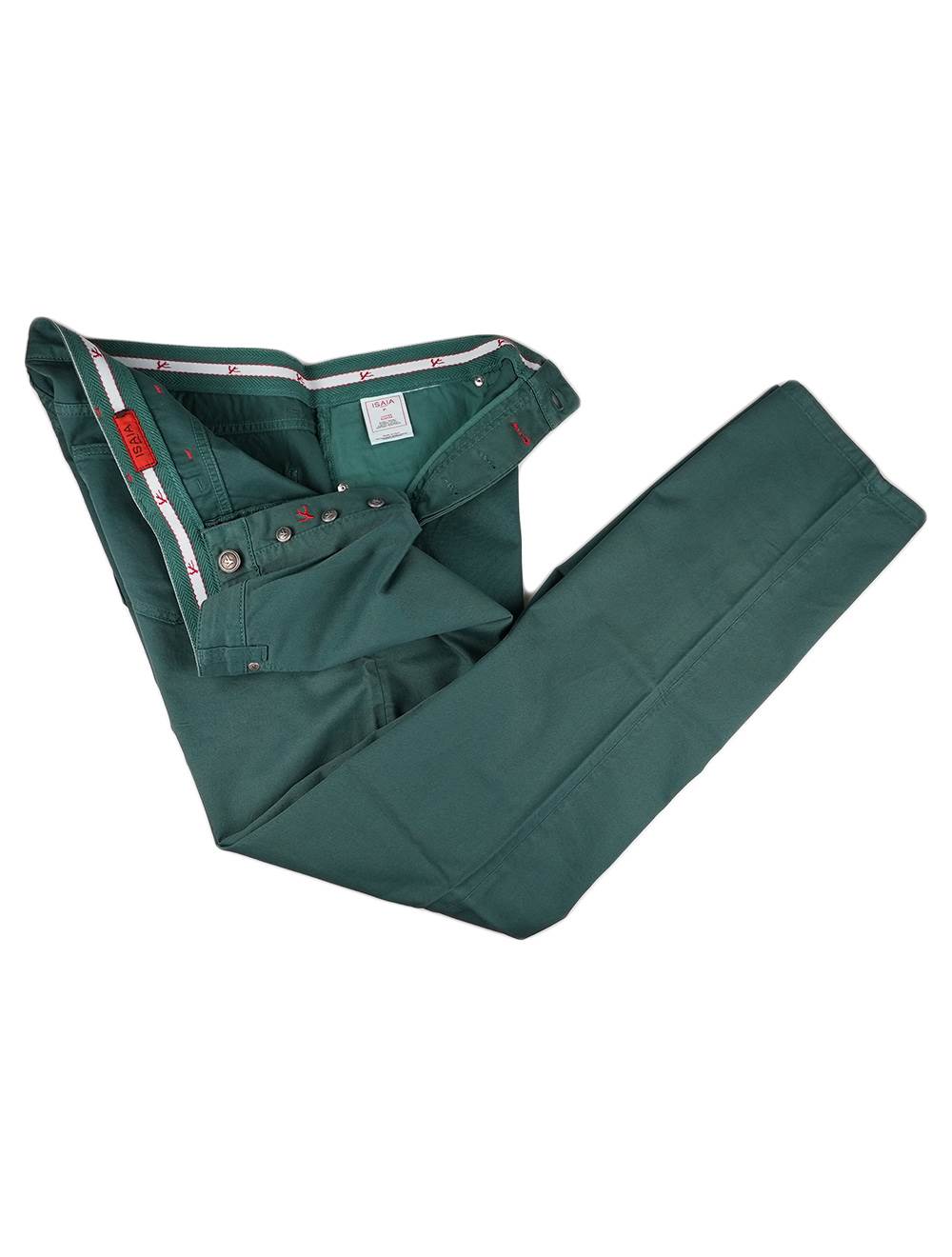 Isaia Isaia Green Cotton Ea Jeans Green 001