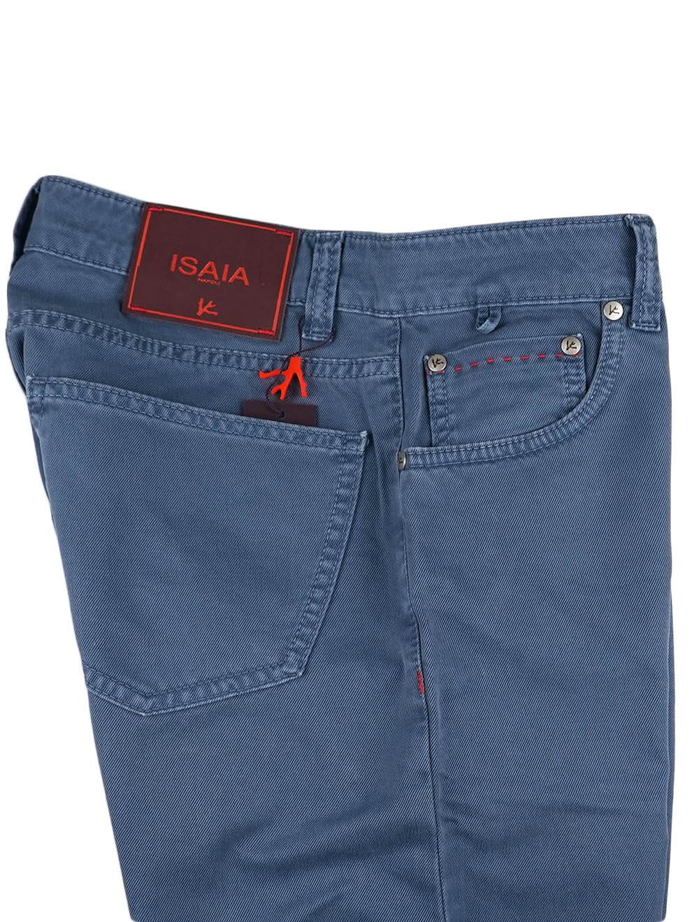 Isaia Blue Cotton Ea Jeans