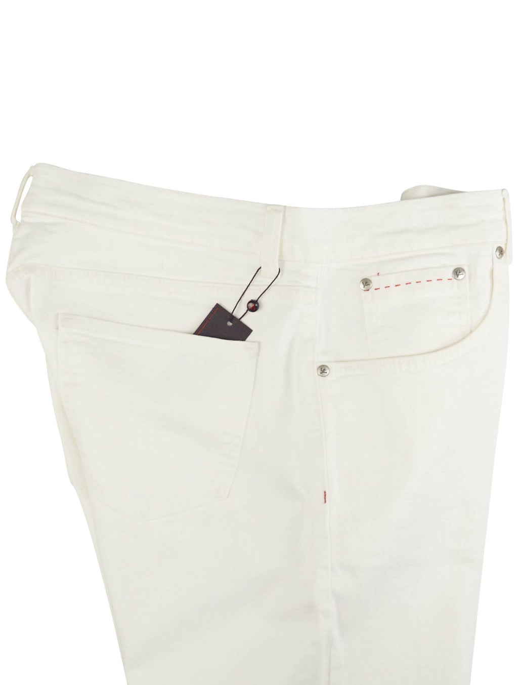 Isaia White Cotton Ea Jeans